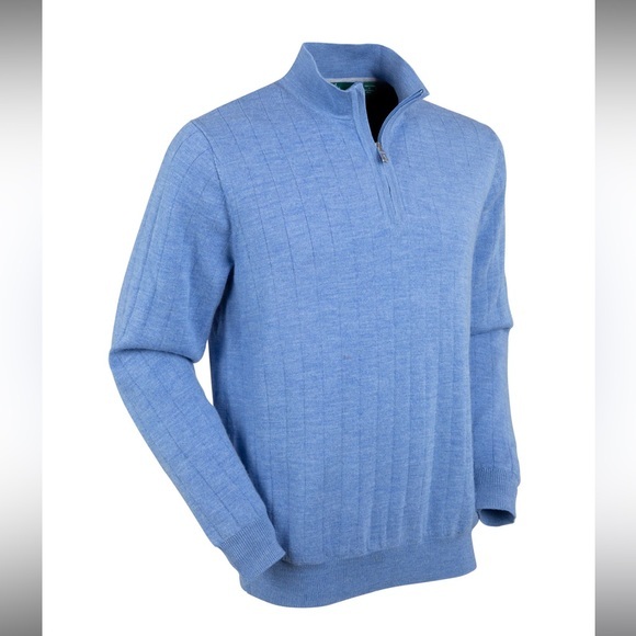 Bobby‎ Jones Signature Merino Lined Quarter-Zip Mock Neck Wind Sweater | medium - Picture 1 of 12